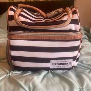 The Foundry Striped Black and White Insulated Bag